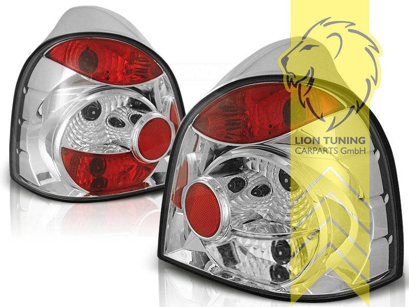 LT Pair Halogen Rear Lights Tail Lamps Renault Twingo 1 06 93-98 chrome LHD