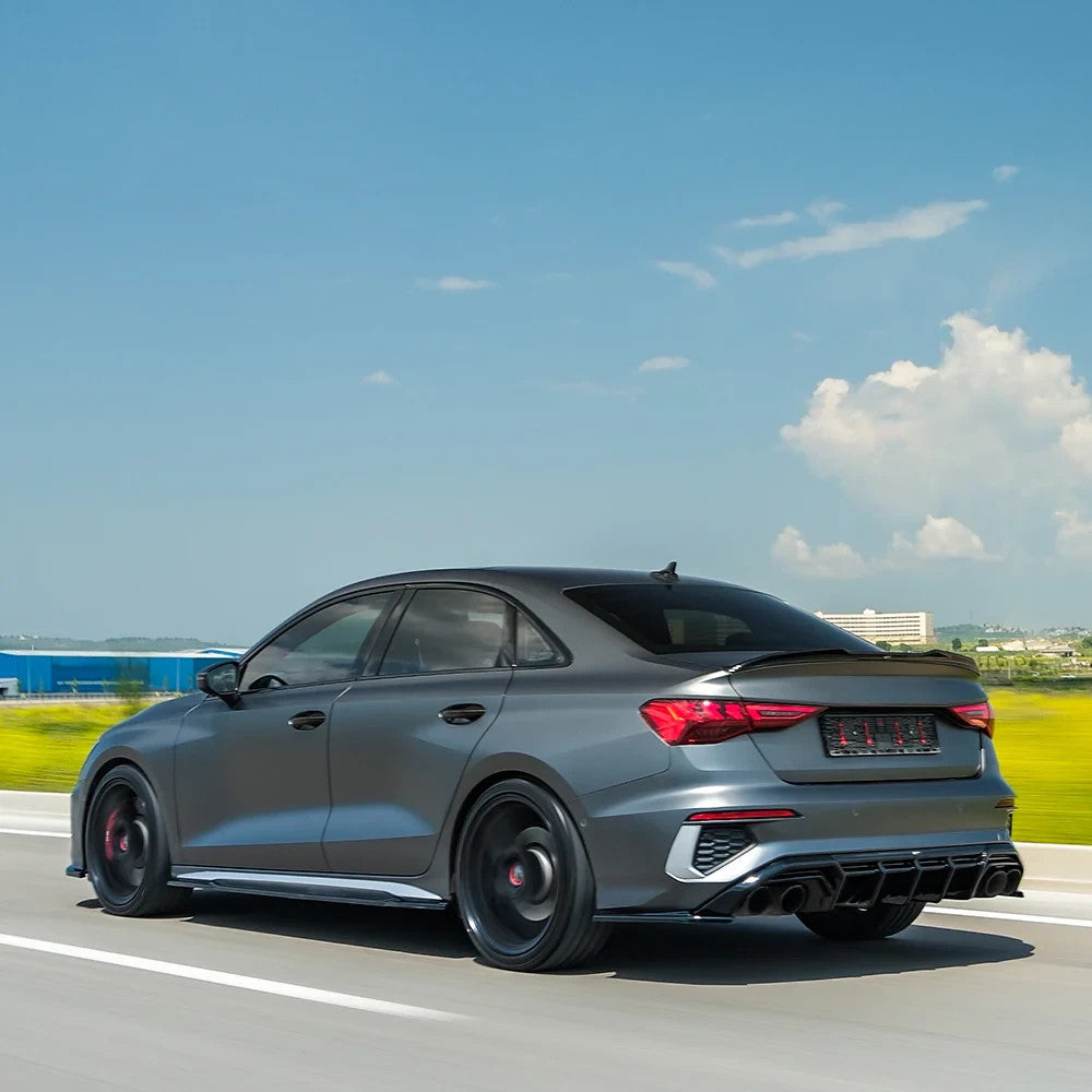 OW Rear Roof Spoiler Wing AUDI A3 S-Line S3 RS3 8Y 20-24 Sedan Gloss Black