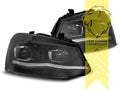 LTG Pair LED DRL Halo Lightbar Headlights VW Polo 6R 6C 09-17 Black LHD