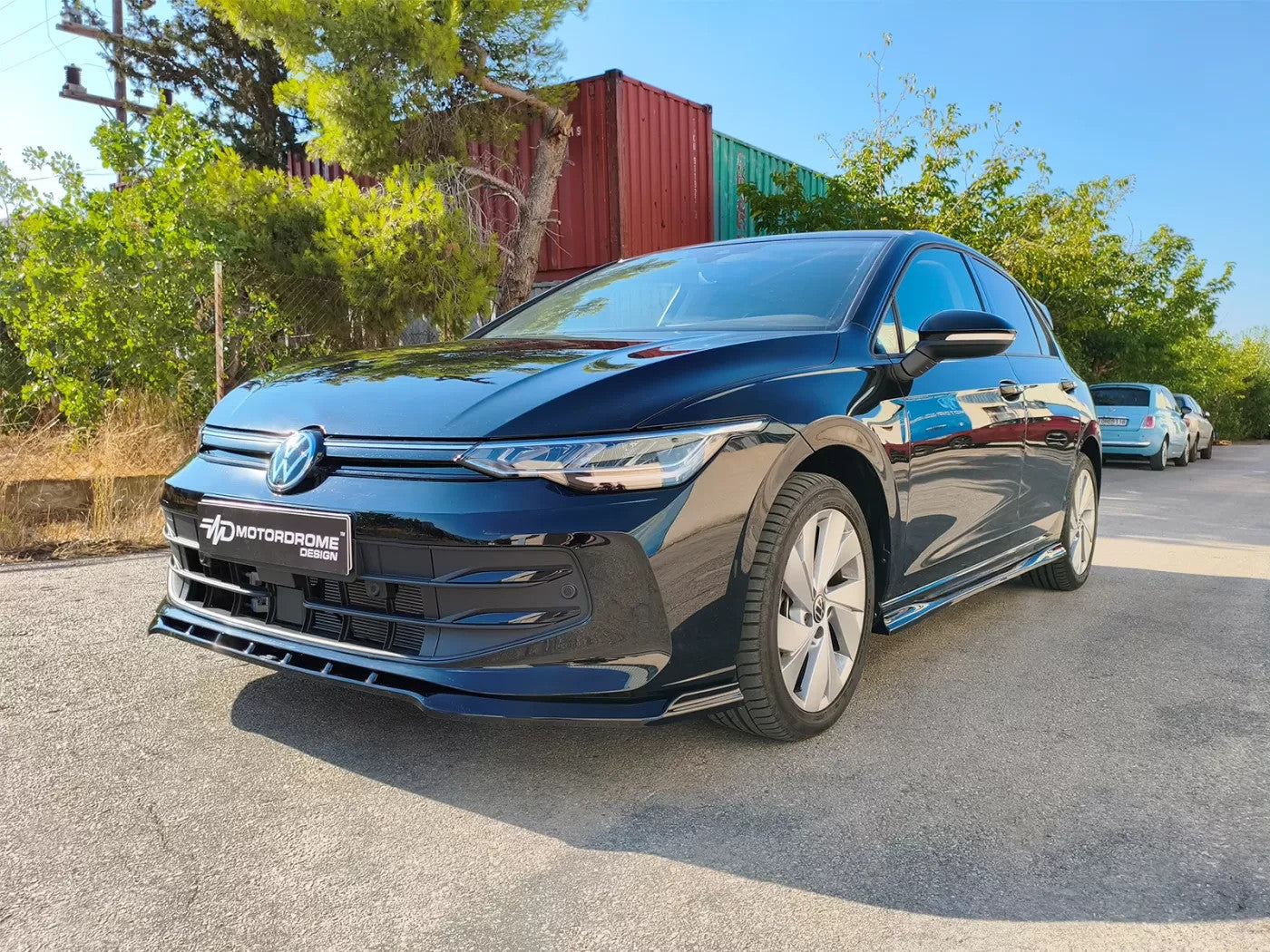 Motordrome Design Front Bumper Lower Splitter VW Golf Mk8 Facelift 24+ Gloss Blk