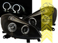 LT LED DRL Light Ring Halo Headlights Renault Clio 3 C BR CR 05-09 black LHD