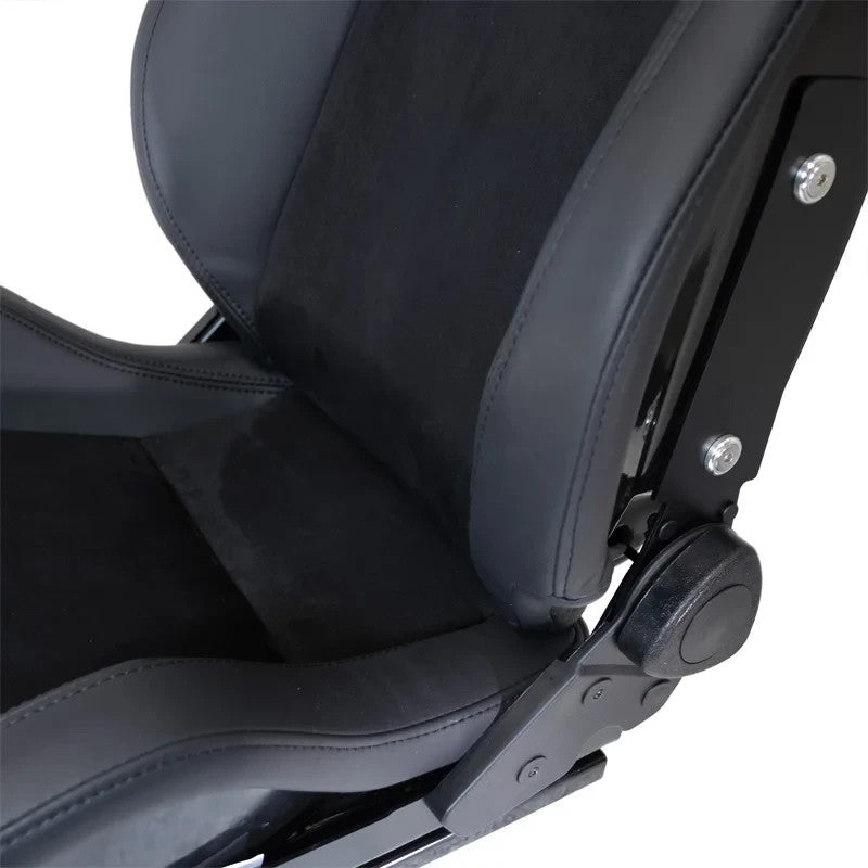 ATST x1 DELUXE Universal Car Van Sim Bucket Seat Black Synth Leather Suede