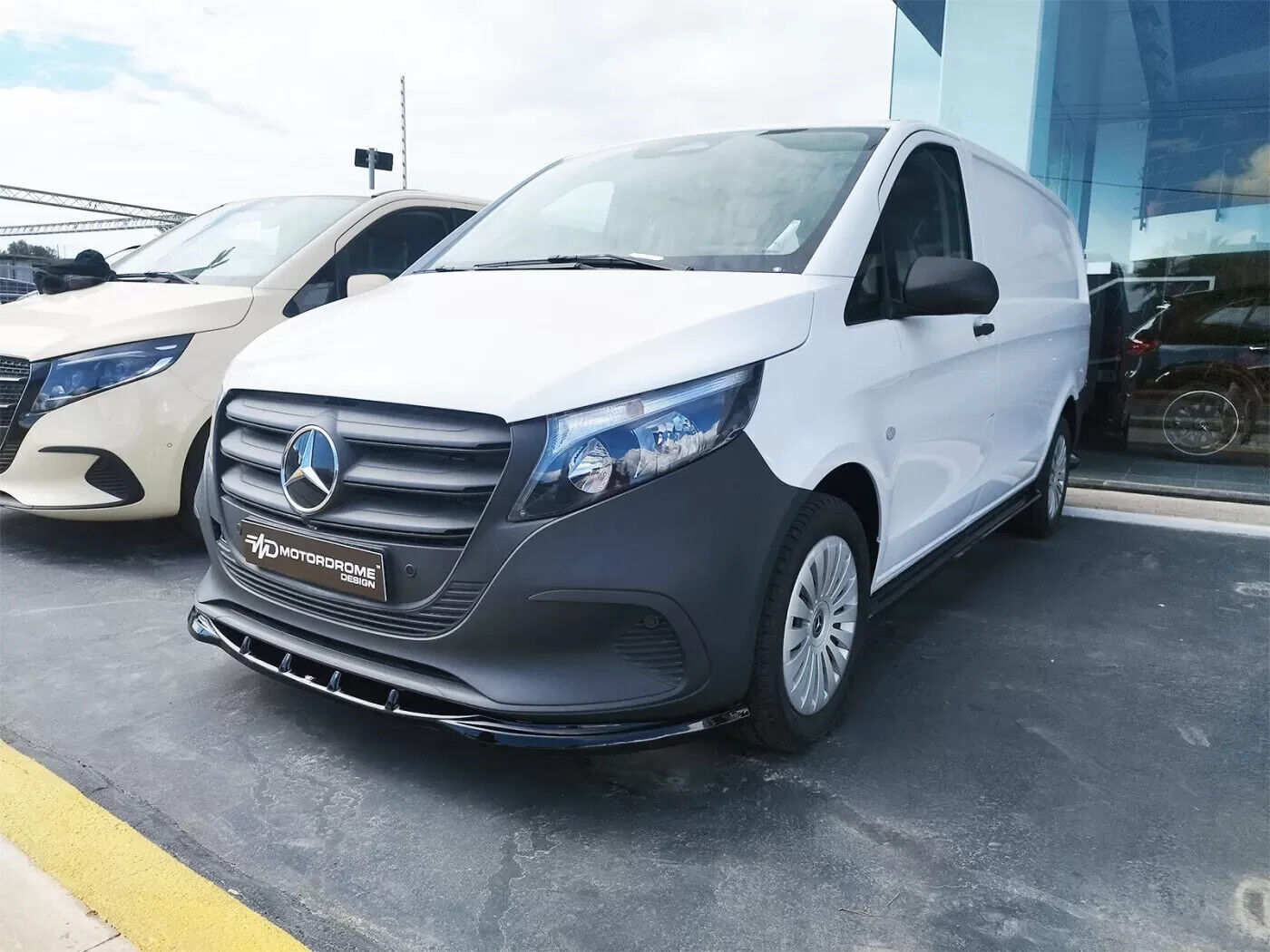 Motordrome Design Front Bumper Splitter Mercedes Vito W447 Facelift 2024+ Gloss
