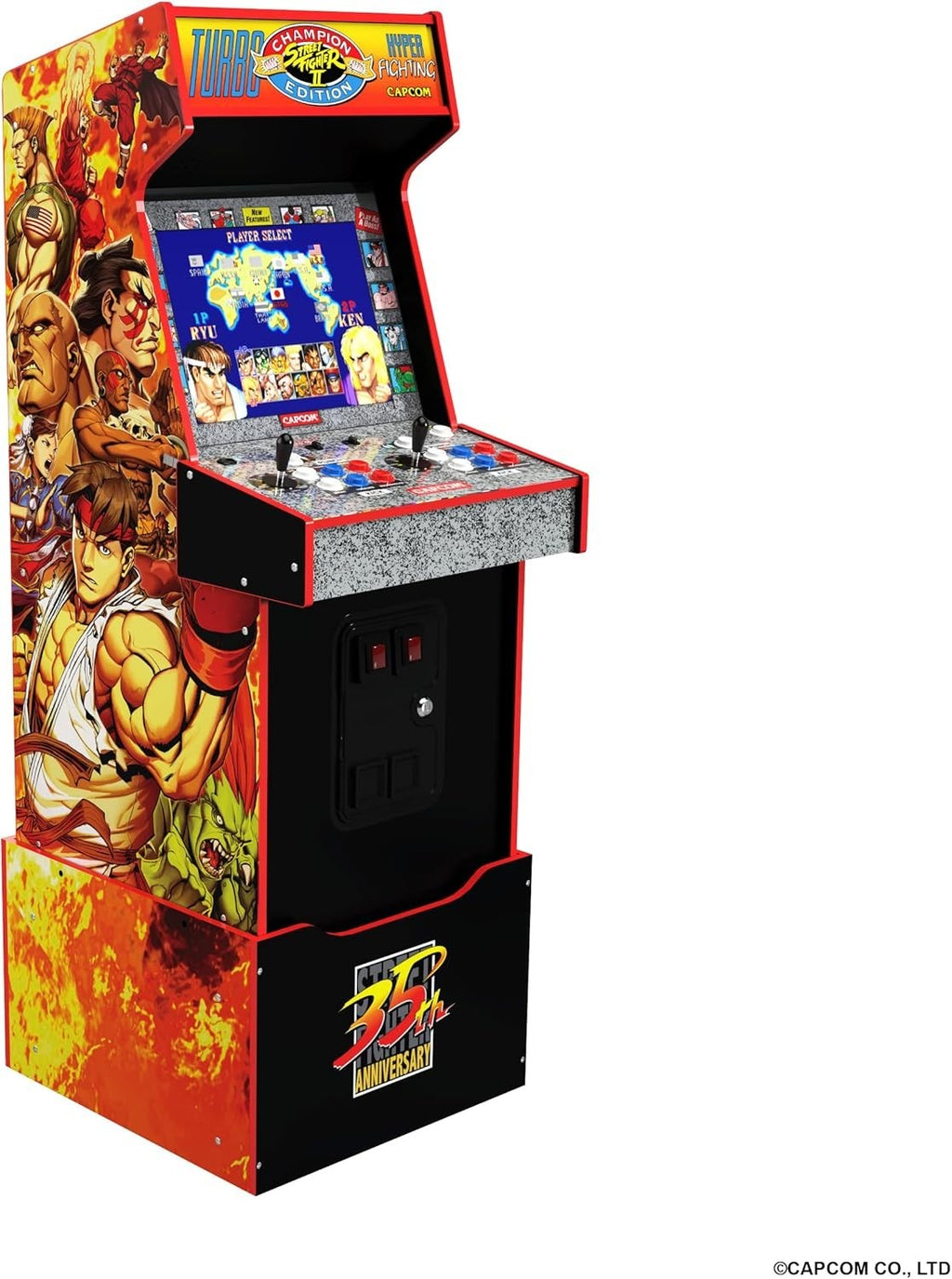 Arcade1up Capcom Street Fighter Legacy 14 Games Wi-Fi Online Arcade Machine