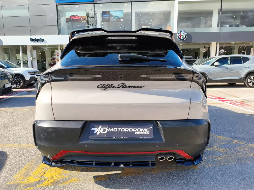 Motordrome Rear Bumper Diffusor Splitter Alfa Romeo Junior 24+ Glossy Black