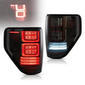 VLAND LED Tail Lamps Rear Lights 09-14 Ford F150 12 MK12 P415 Smoke & Red Indic