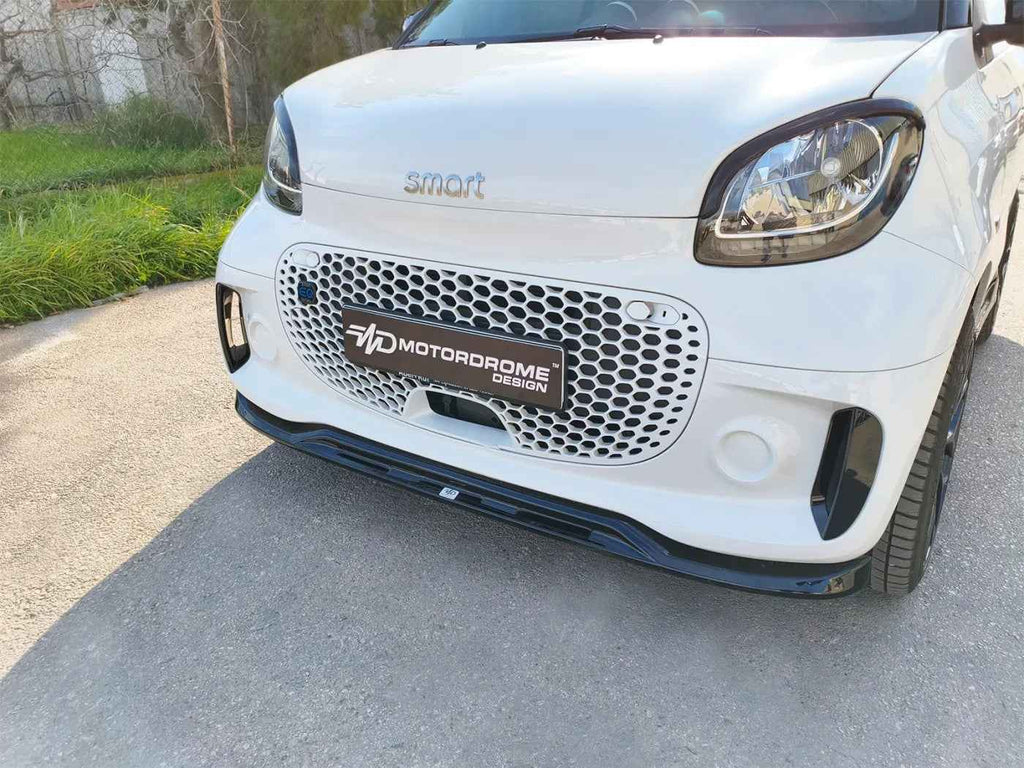 Motordrome Design Front Splitter Styling Body Smart 453 EQ Fortwo Black Gloss