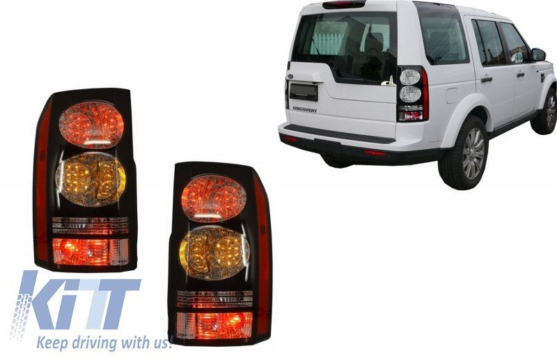 KT Pair LED Rear Lights Land Rover Discovery 3 & IV 4 04-16 Black Conv Facelift