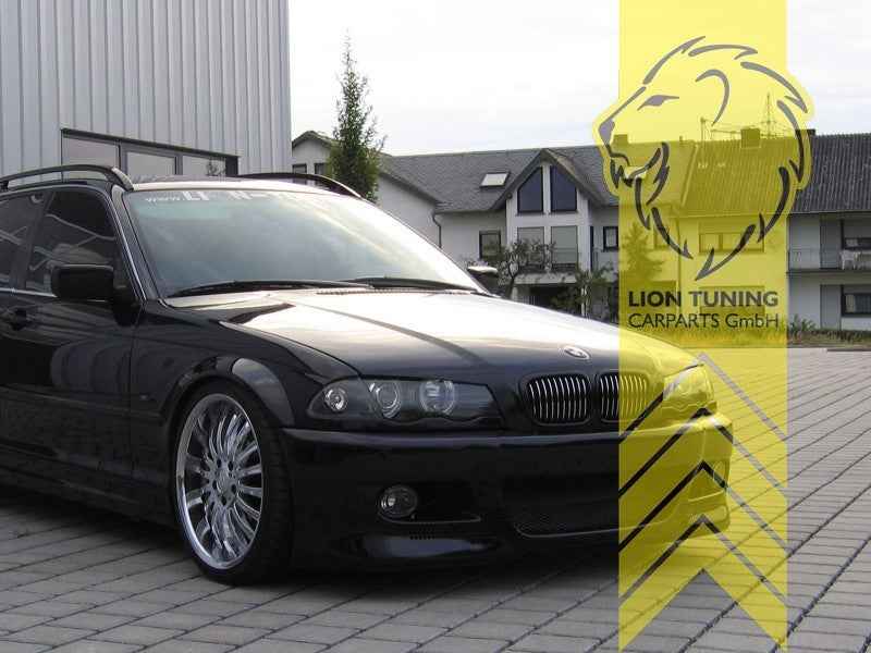 LTG DEPO Pair LED Halo Headlights BMW E46 Sedan Touring Black 98-01 RHD / LHD
