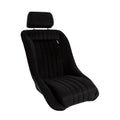 ATST x1 LH Luxe Universal Classic Retro Bucket Seat Black Fabric Cloth + slides