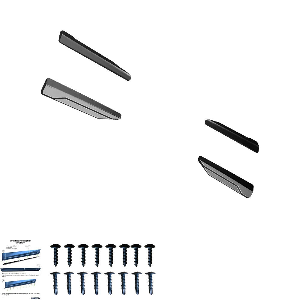 OW Side Skirts Extensions AUDI S6 / A6 S-Line C8 Sedan Avant 2019+ Gloss Black