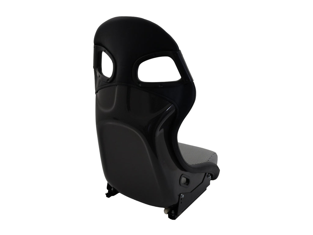 DTK Pair Universal Aftermaket PORSCHE Style 2 Bucket Seats black textile slides