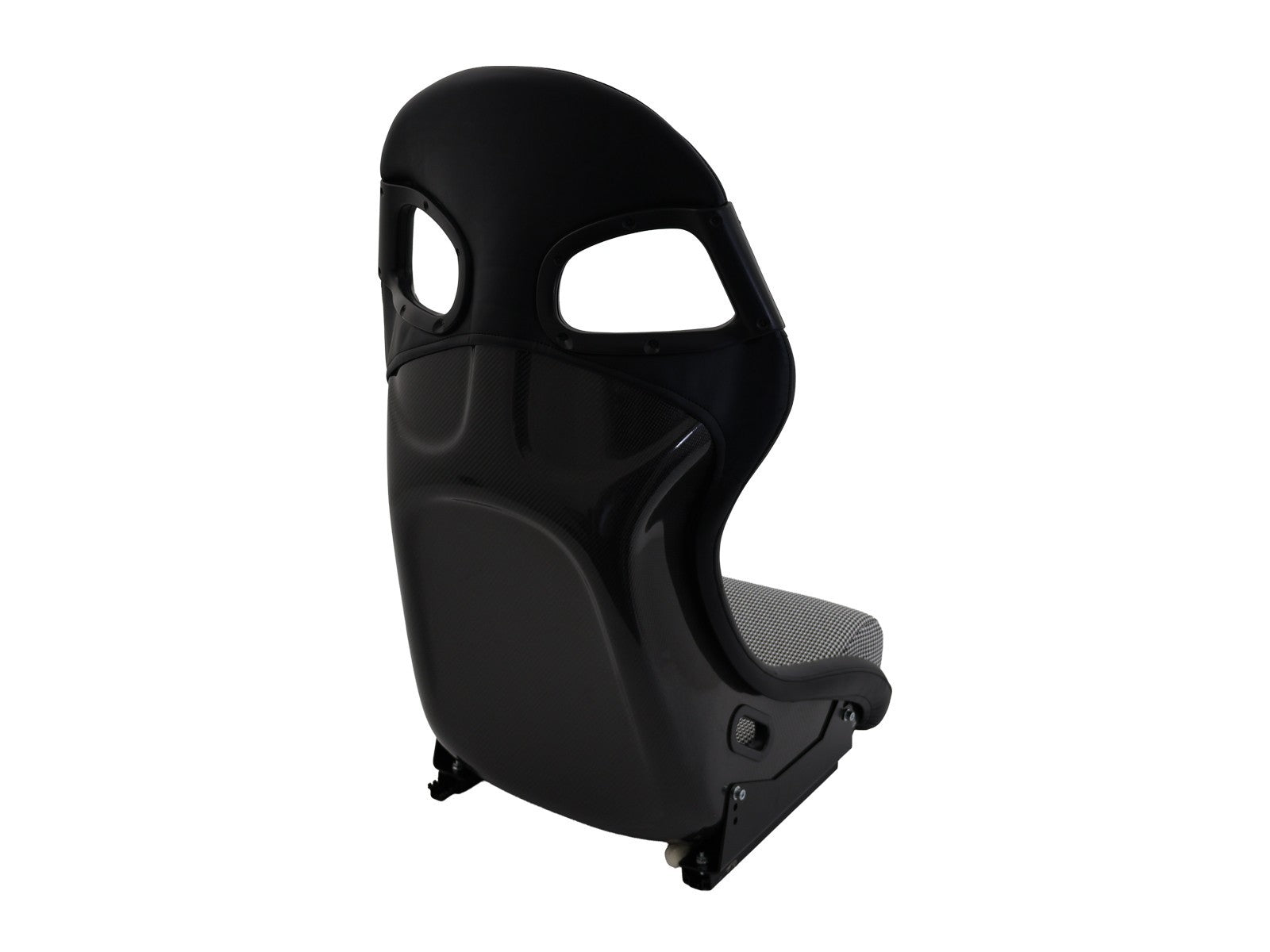 DTK Pair Universal Aftermaket PORSCHE Style 2 Bucket Seats black textile slides