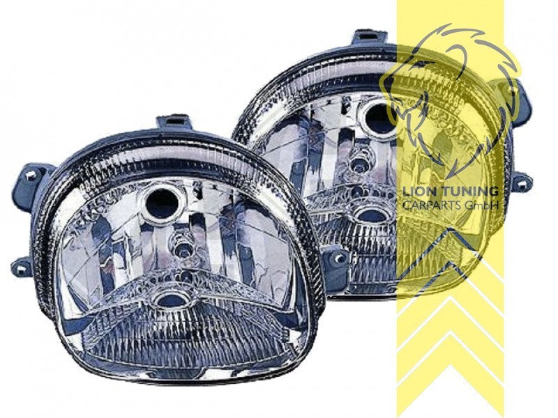 LTG Pair Halogen Headlights Renault Twingo 1 MK1 C06 + Facelift 93-07 chrome HD