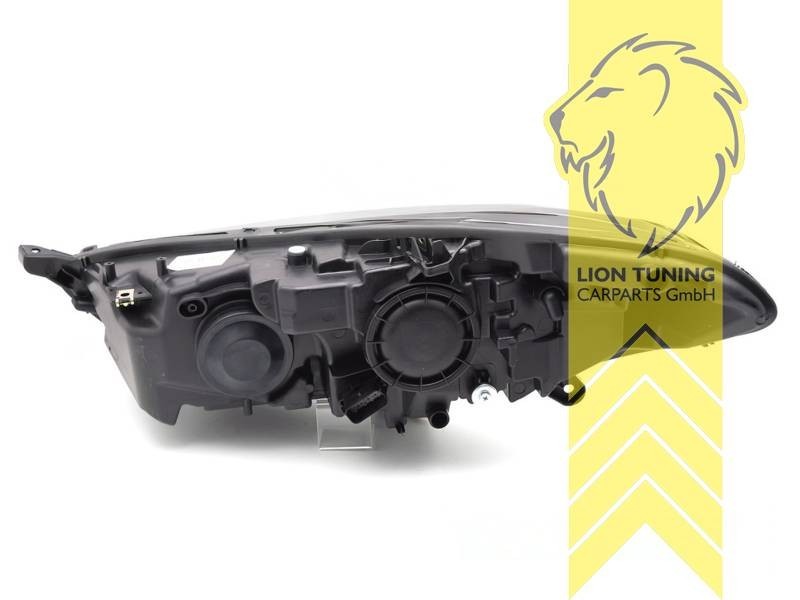LTG Pair LED DRL Lightbar Headlights Ford Mondeo 5 14-19 black LHD EXPORT ONLY
