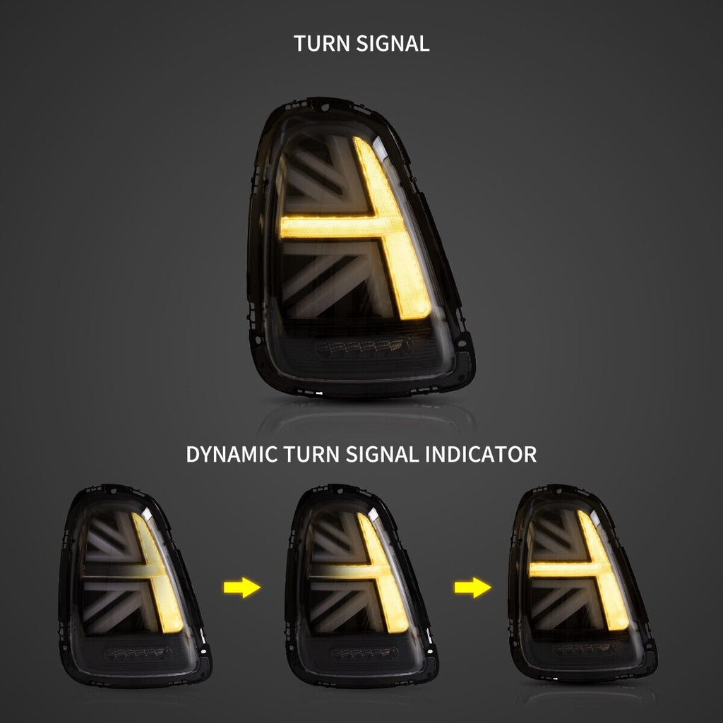 VLAND 07-15 Mini R Series 2 MK2 R56 R57 R58 R59 LED Lightbar Rear Lights DYNAMIC Tail Lamps