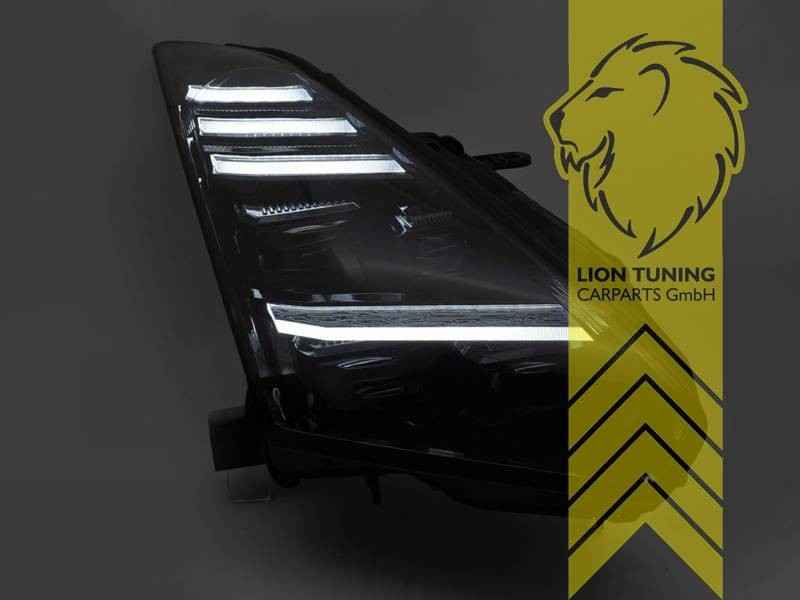 LTG Pair LED DRL Halo Lightbar Headlights GT-R GTR R35 07-13 Black LHD