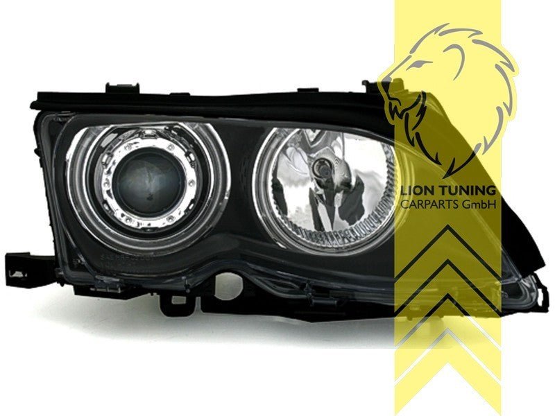 LTG Aftermarket CCFL Angel Eyes Headlights for BMW E46 Sedan Touring FL 01+ LHD
