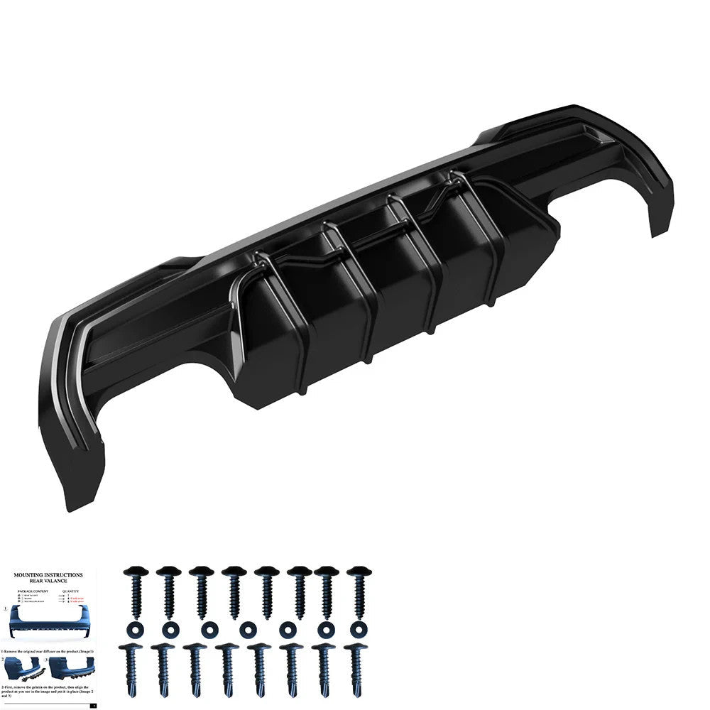 OW Rear Bumper Diffusor BMW 1 Series F40 M-Pack M135i 19-24 Gloss Black