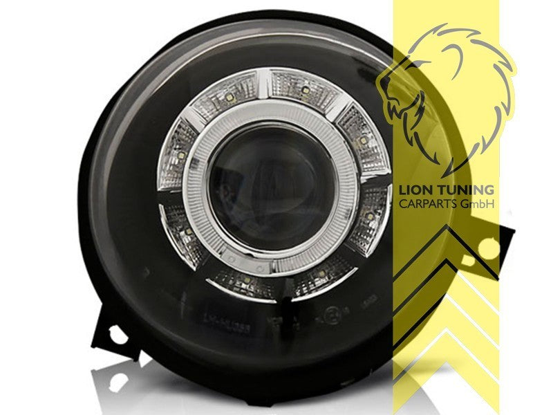LTG Pair LED DRL Lightbar Headlights VW Lupo 6X1 6E1 98-05 black LHD