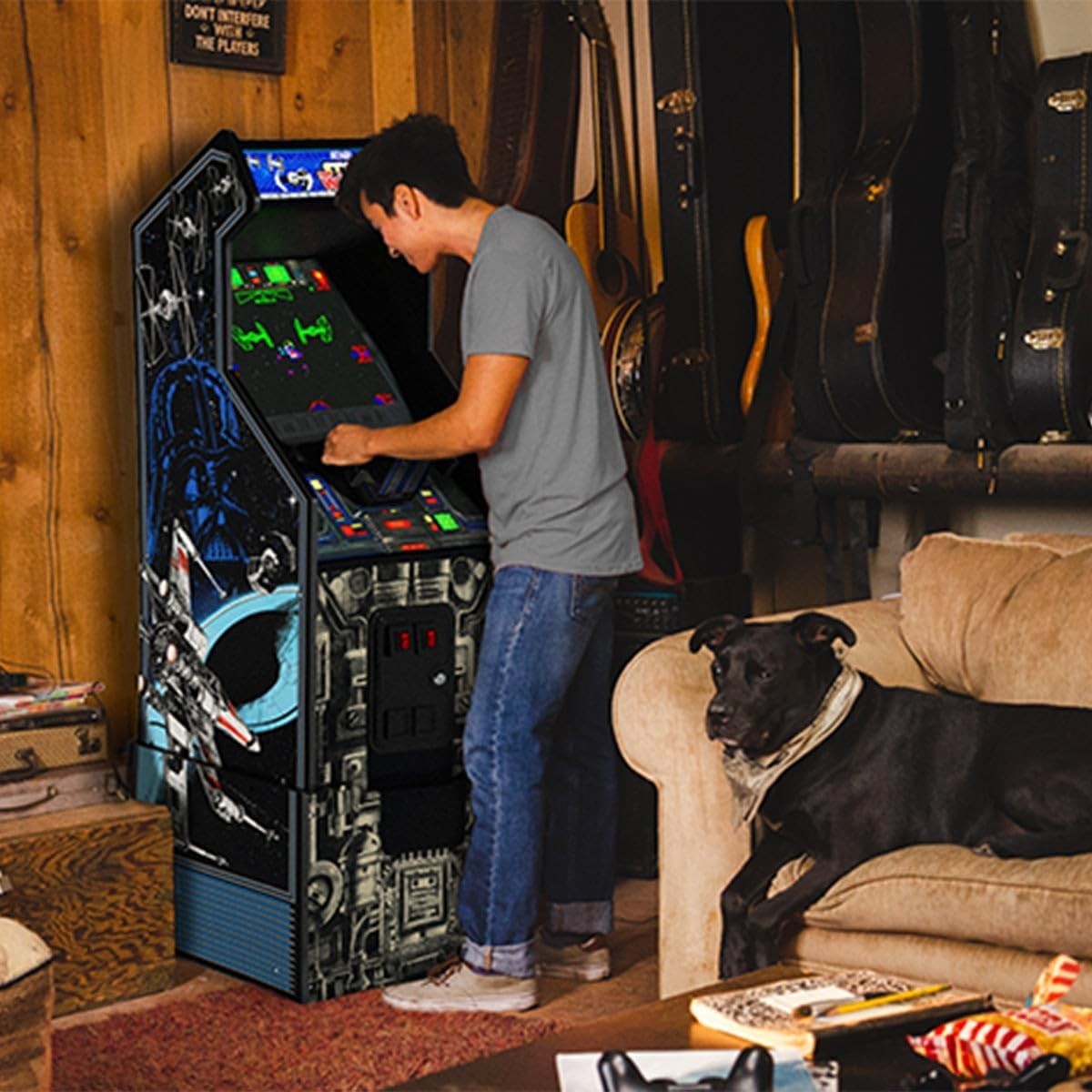 Arcade1Up Star Wars 3 in 1 17" Screen Arcade Machine 4 Fire Flight Yoke Light-Up