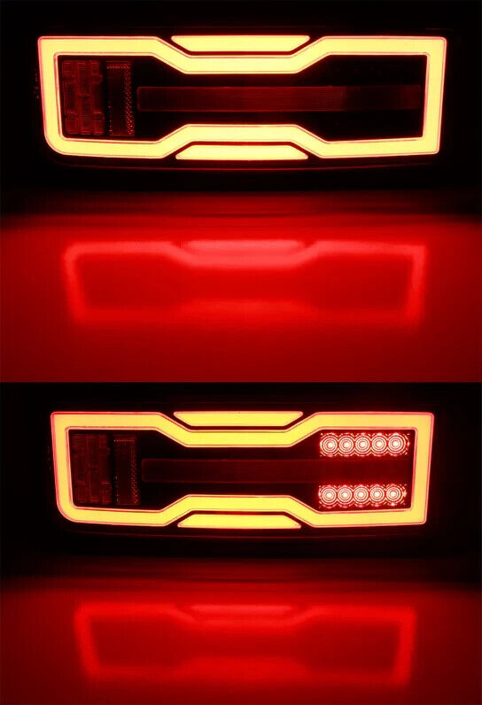 Full LED Lightbar Rear Lights Tail Lamps 03-09 Hummer H2 SUV Bronco Style Smoke