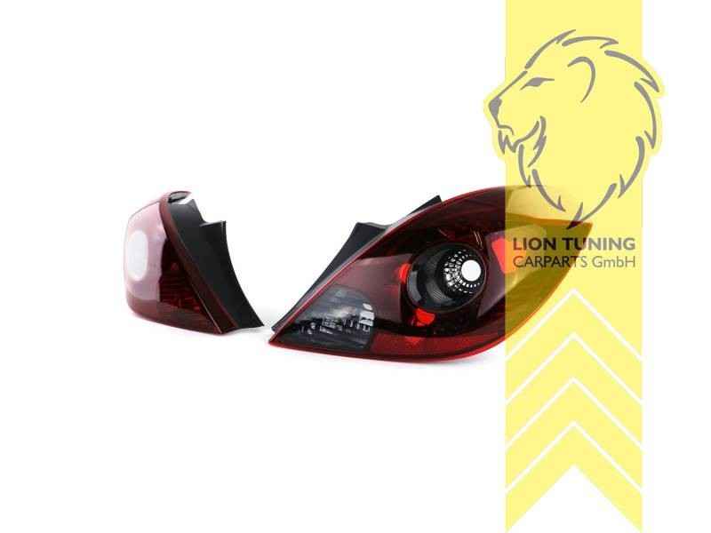 LTG Pair Halogen Rear Lights Tail Lamps Opel Corsa D 06-14 + Facelift black LHD
