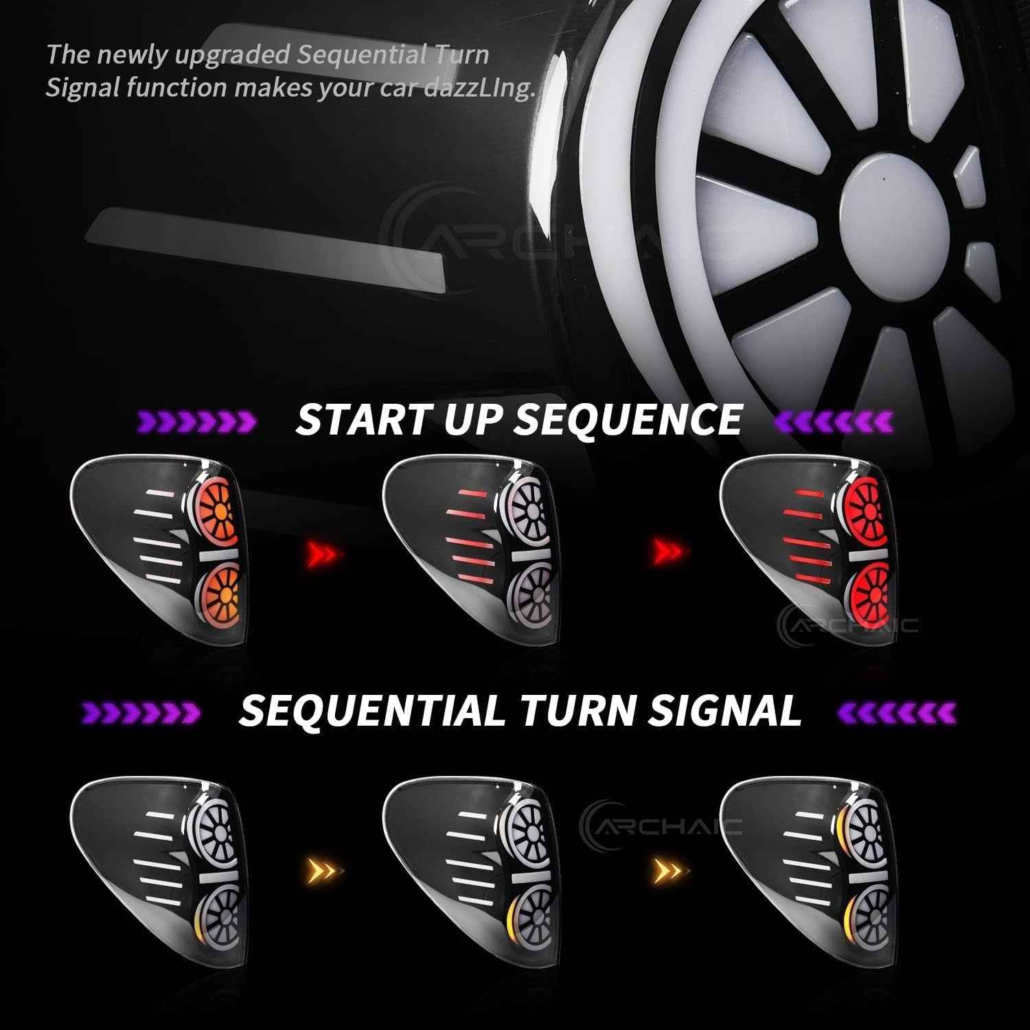 AC Pair Seq LED DRL Rear lights Tail Lamps Mitsubishi L200 Pickup Triton 05-14