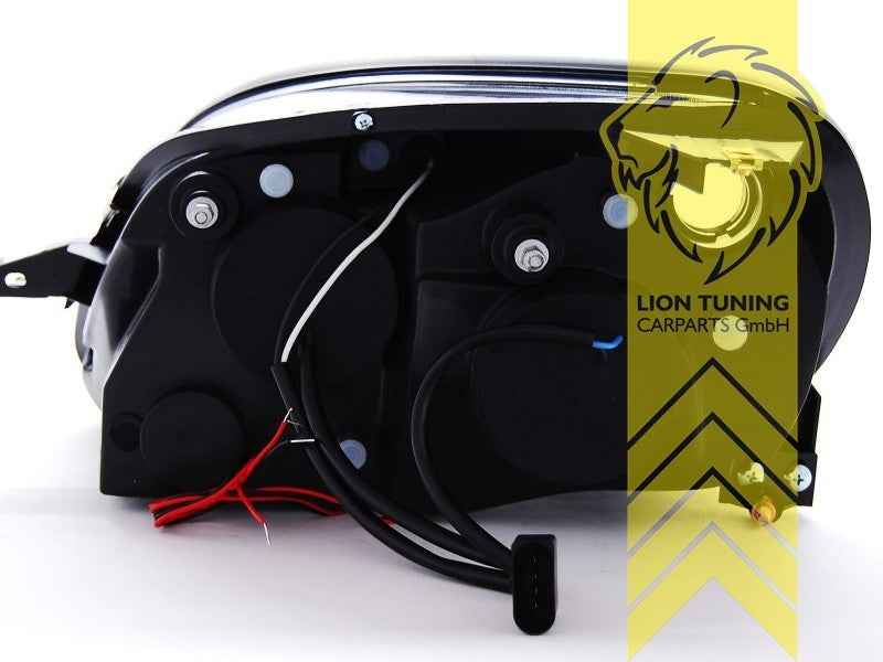 LTG Pair LED DRL Lightbar Headlights Mercedes SLK R170 96-04 Black LHD