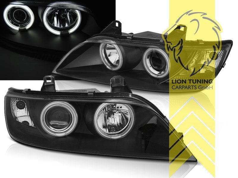 LTG Pair LED DRL CCFL Halo Headlights BMW Z3 Roadster Coupe E36 95-03 Black LHD