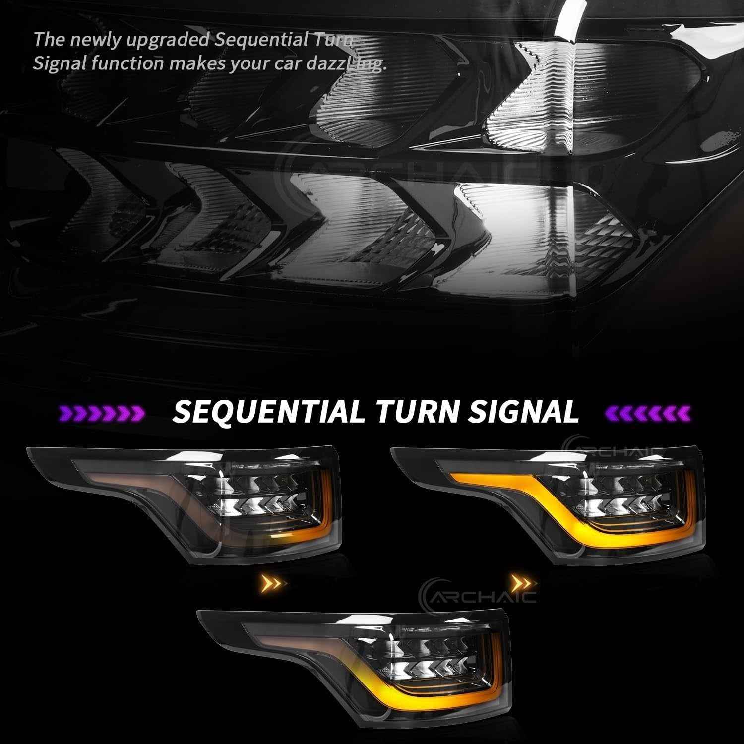 AC Pair Seq Anim LED DRL Rear lights Range Rover Sport L494 MK2 SVR HST 13-22