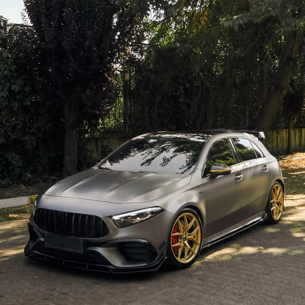 OW Front Bumper Lip Splitter MERCEDES A Class A45 S Aero W177 19+  Gloss Black