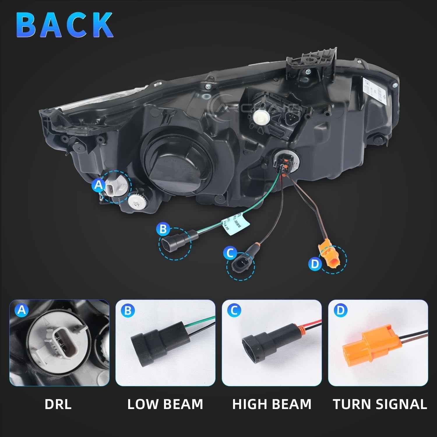 AC Pair RGB LED DRL Rear lights Tail Honda Civic 10 Seden Hatchback R 16-21