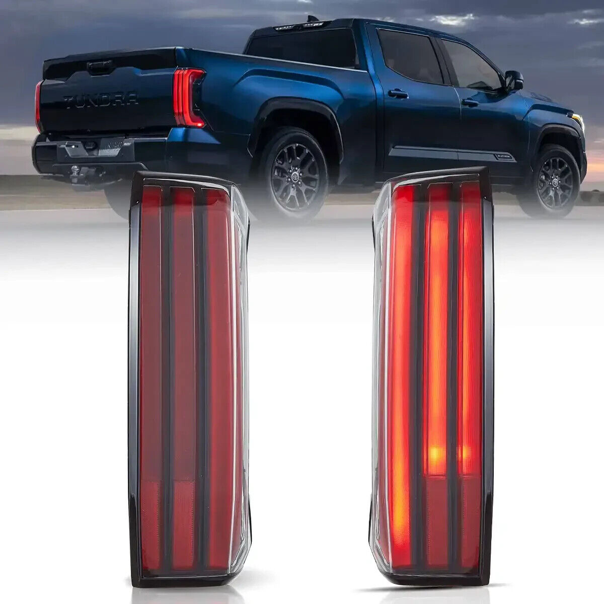 VLAND 22+ Toyota Tundra Full LED Lightbar Rear Lights Tail Start-up Animation
