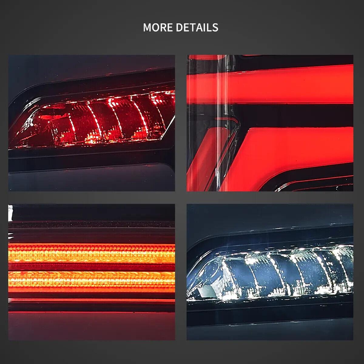 VLAND 15-20 Ford F150 13 P552 Lightbar LED DRL Rear Lights Tail Smoke DYNAMIC HD
