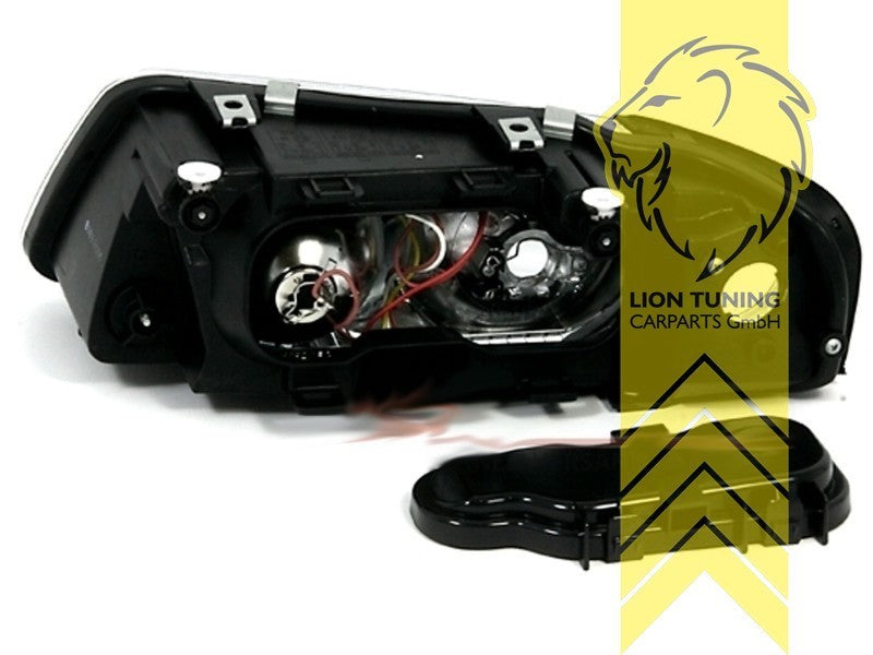 LTG Pair DEPO Halogen Headlights Audi A3 8L + Facelift black 96-03 LHD