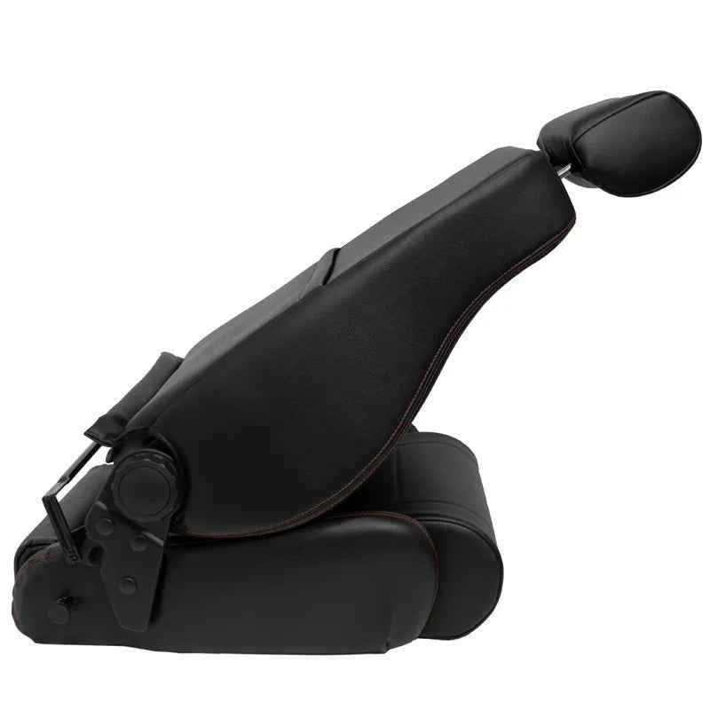 ATST x1 Retro Universal Classic Bucket Seat Black Synth Red Stitch + slides