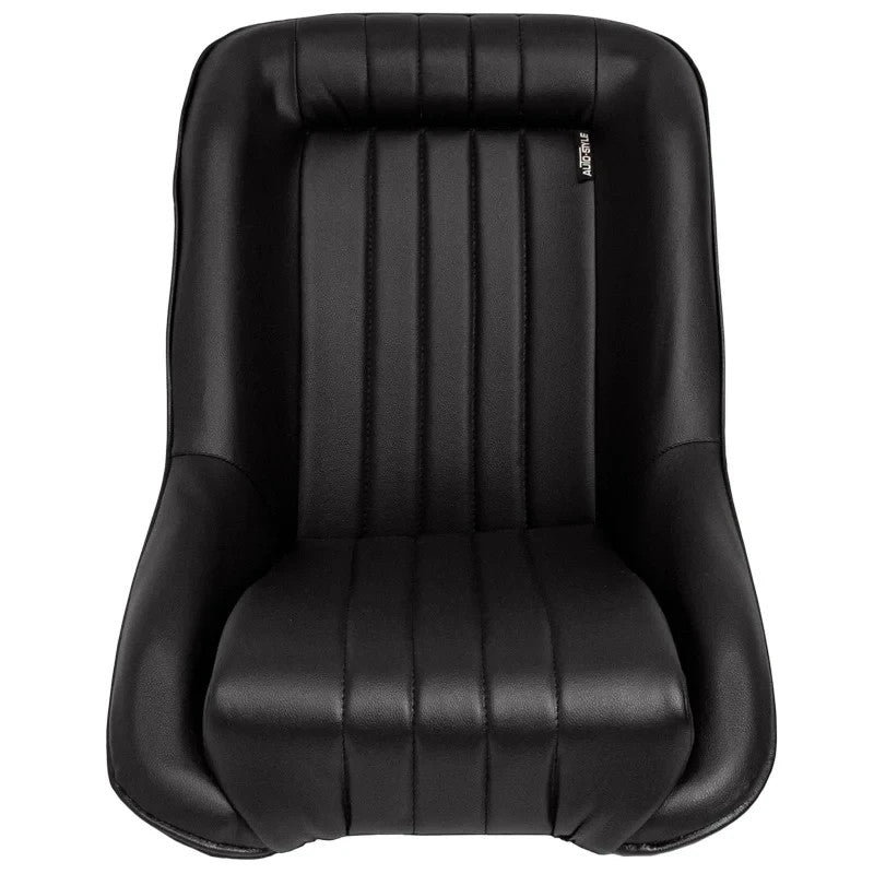 ATST x1 Universal Classic Retro Bucket Seat Black Faux Leather + slides