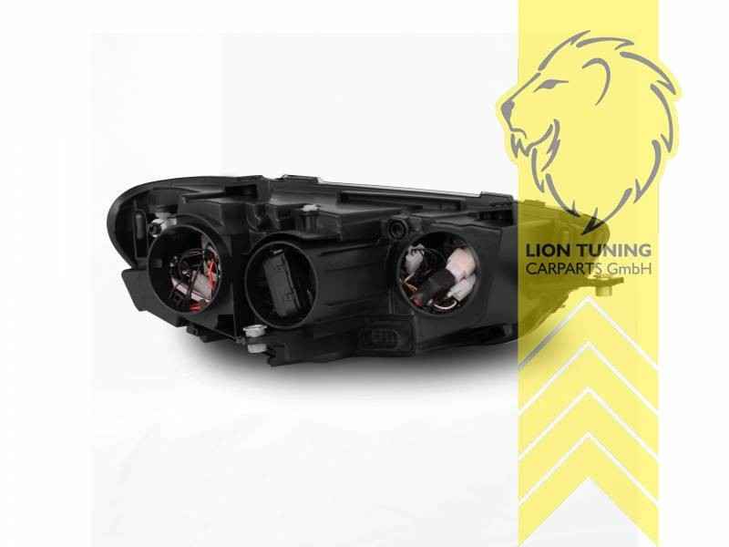 LTG Pair LED DRL Halo Lightbar Headlights VW Scirocco 3 137 138 08-14 black LHD