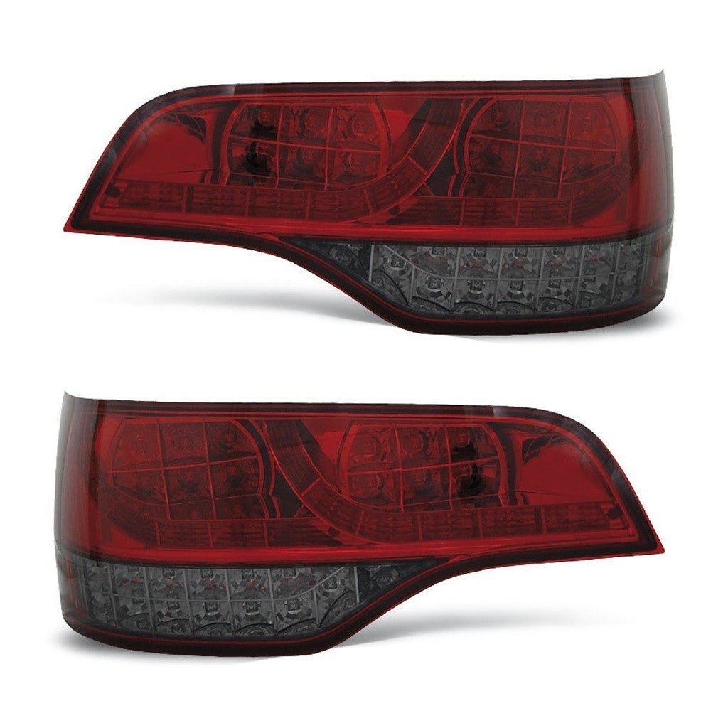 AMCP Pair LED Lightbar Rear Lights Tail Lamps AUDI Q7 06-09 Red Smoke LHD