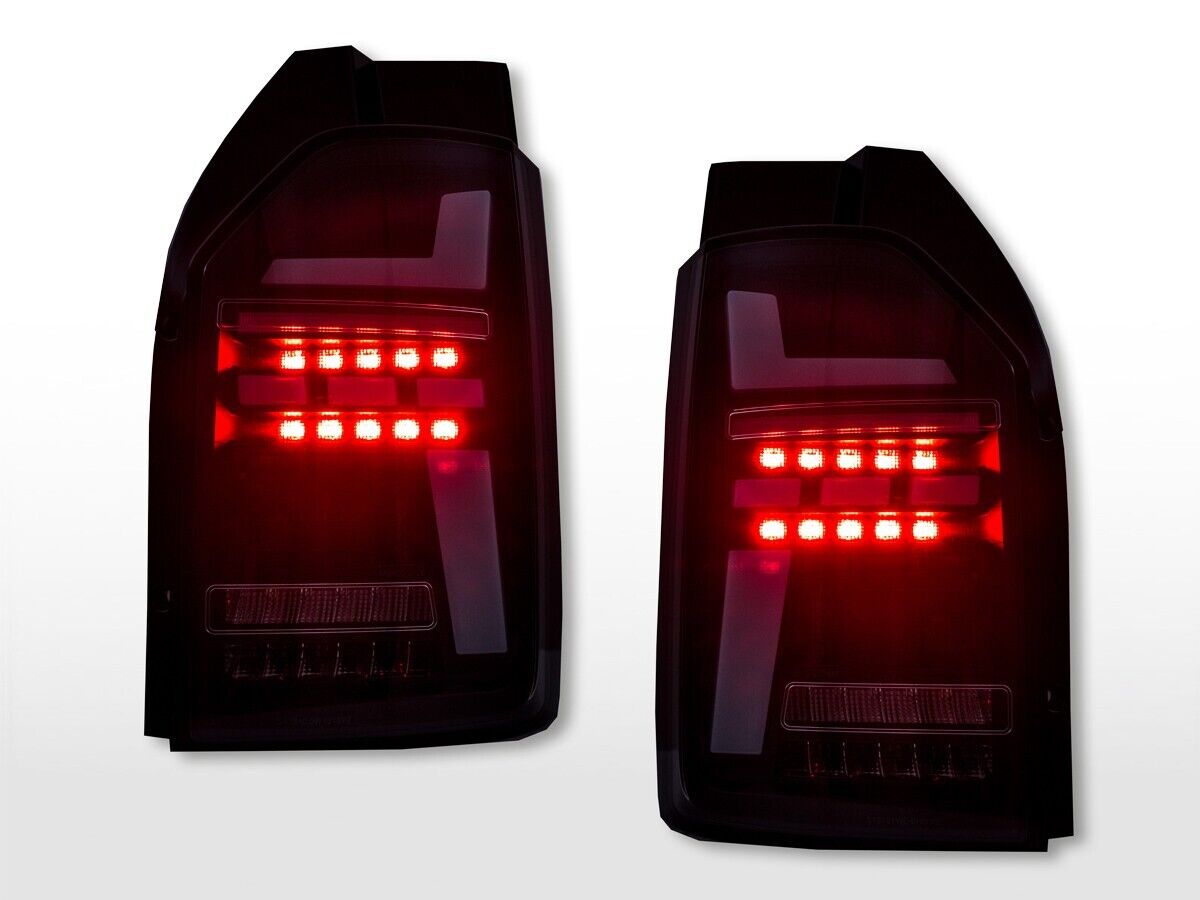 FK Pair LED Light Bar Rear Lights Dynamic Wing Doors VW Transporter T6 16-19 LHD