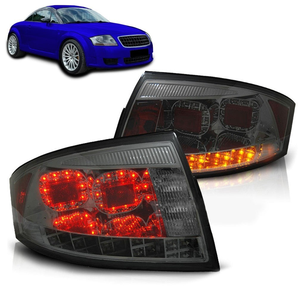 AMCP Pair LED Lightbar Rear Lights Tail Lamps Crystal Block AUDI TT 8N 99-06 LHD