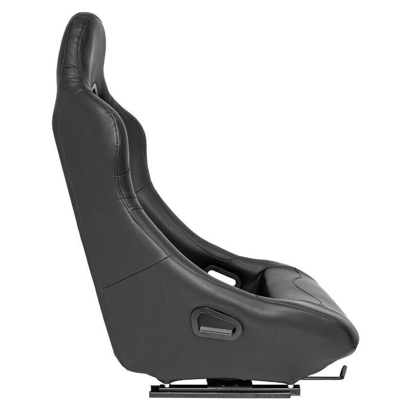 AUTOSTYLE BW x1 Single Universal Sports Bucket Seat Car Sim Fixed Back + slides