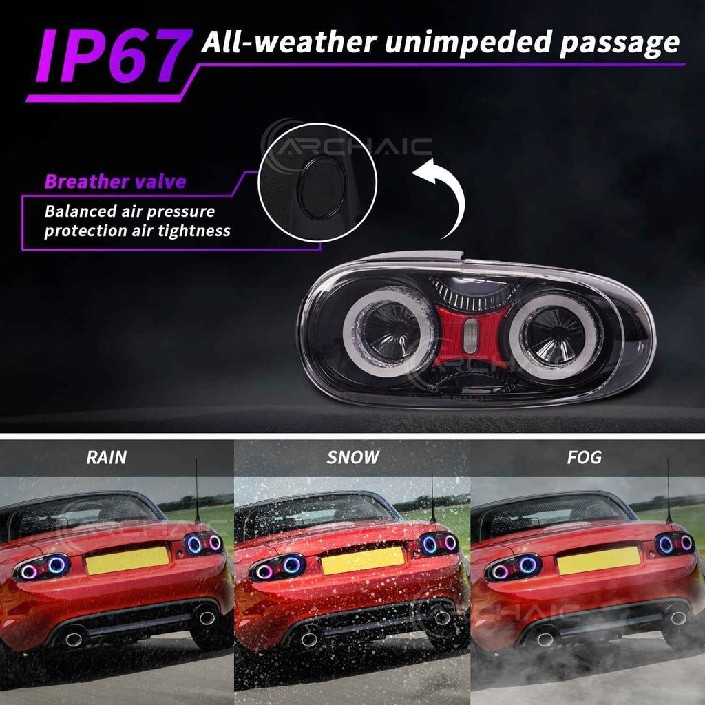 AC Pair RGB LED DRL Rear lights Tail Mazda Miata MX5 MX-5 MK3 NC2 NC3 09-15