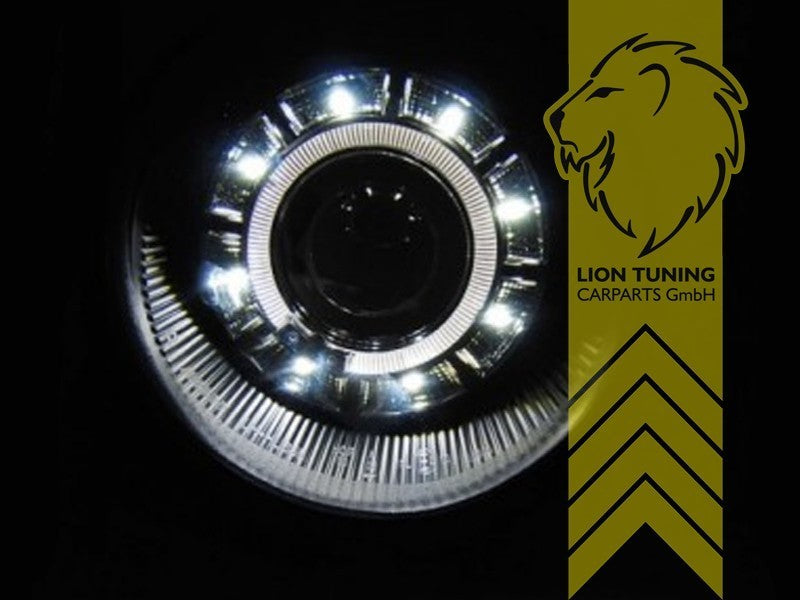 LTG Pair LED DRL Lightbar Headlights VW Lupo 6X1 6E1 98-05 black LHD