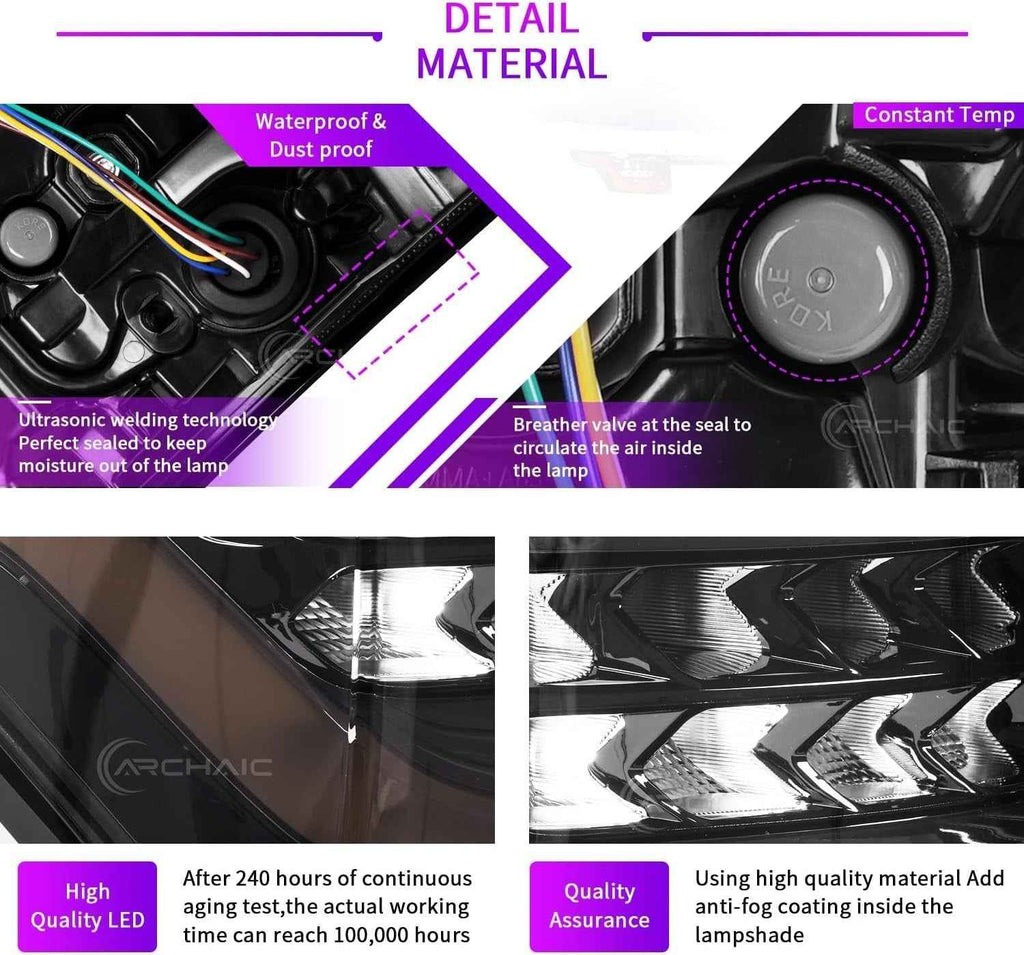 AC Pair Seq Anim LED DRL Rear lights Range Rover Sport L494 MK2 SVR HST 13-22