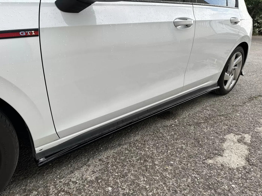 Motordrome Side Skirts Extensions Golf Mk8 GTI GTI Clubsport R-Line Gloss Black