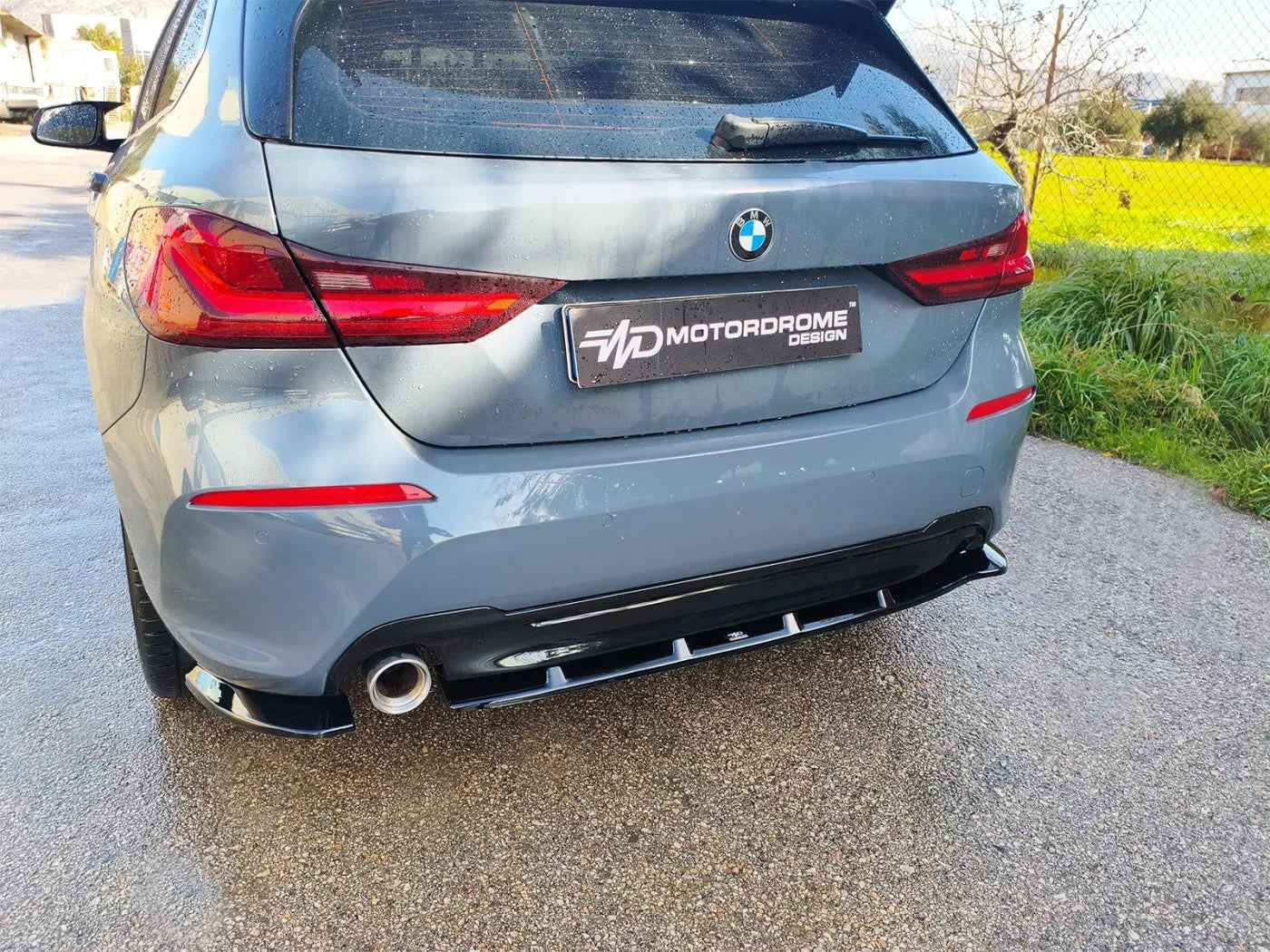Motordrome Design Rear Bumper Splitter Diffusor BMW 1 Series F40 Glossy Black