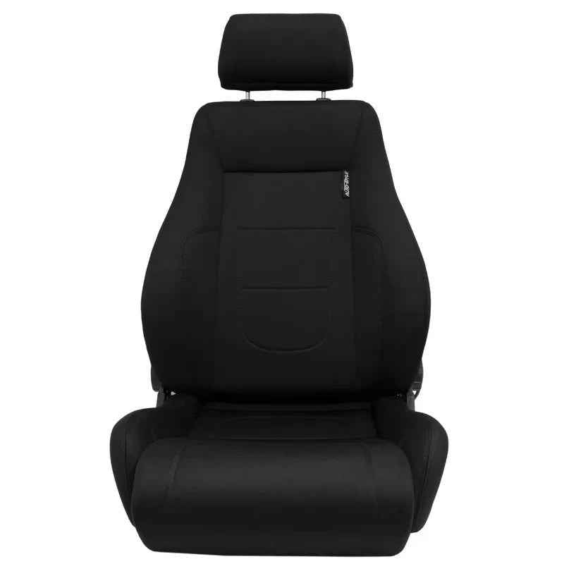 ATST x1 Retro Universal Classic Bucket Seat Black HD Fabric Textile + slides