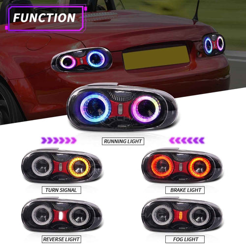 AC Pair RGB LED DRL Rear lights Tail Mazda Miata MX5 MX-5 MK3 NC2 NC3 09-15
